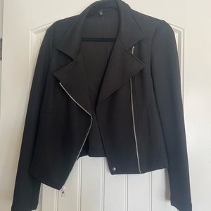 Express Black Moto Blazer with Silver Zipper